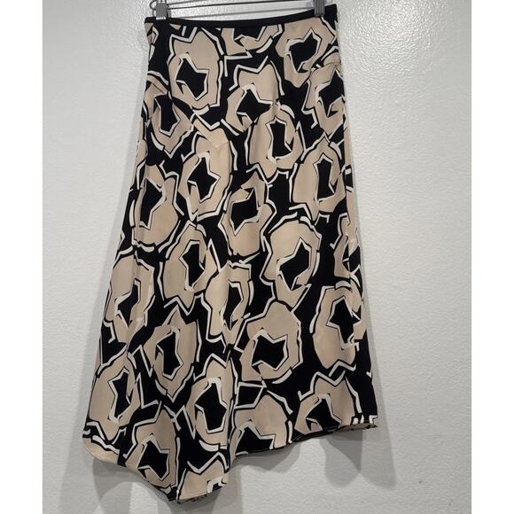 Diane von Furstenberg DVF Posey Asymmetrical Silk Drop Yoke Skirt Ruffle READ - Picture 5 of 11